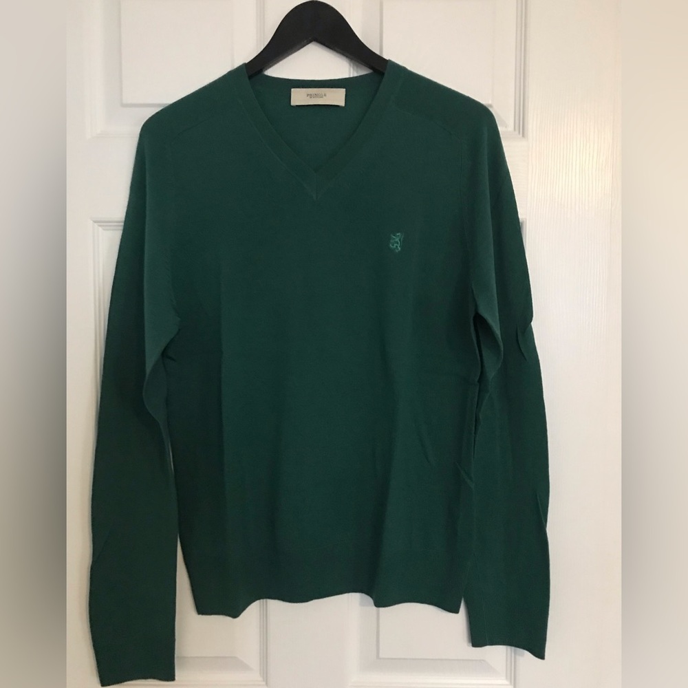 Pringle of Scotland V- neck merino wool sweater sz M